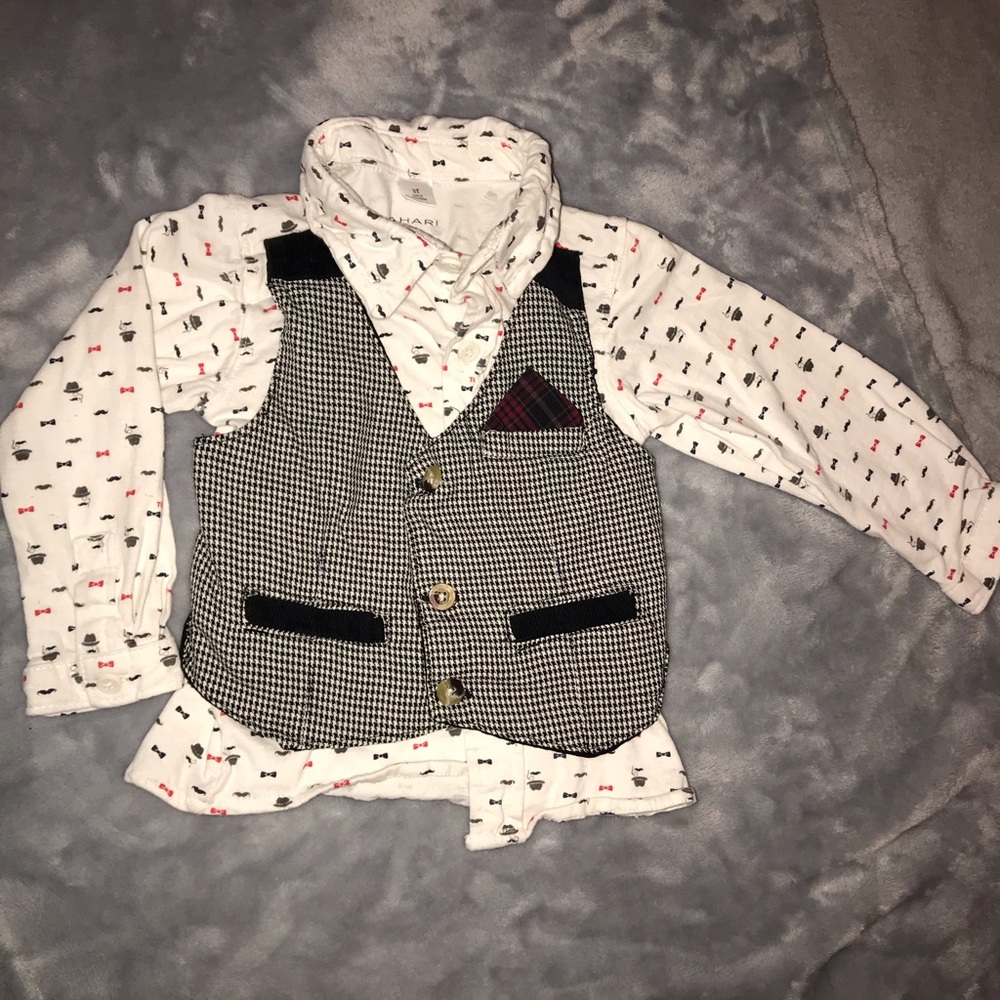 🔴Long sleeve with attached vest